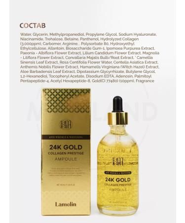 Lamelin Anti -aging serum for face wrinkles with gold - Buy Online on GoSupps.com