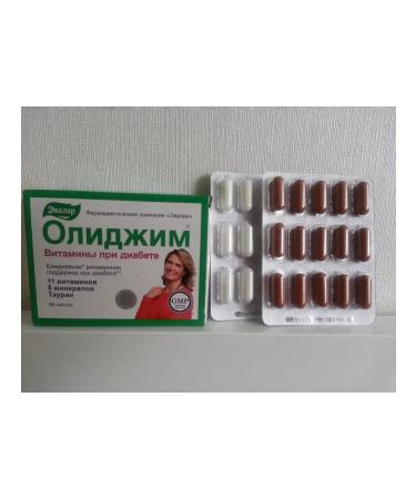 Evalar Vitamins with diabetes Olijim 60 capsules - Buy Online on GoSupps.com
