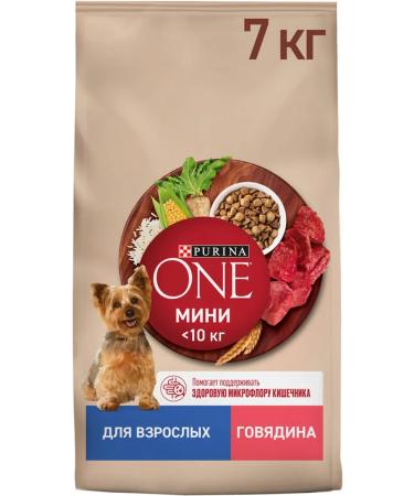 PURINA ONE Dog food for dry mini for small beef breeds 7 kg 2pcs - Buy Online on GoSupps.com