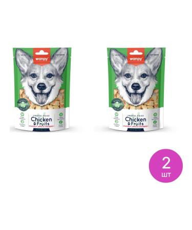 Wanpy VanPI DOG dog treats chicken and fruits 40g 2 pcs