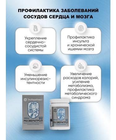 EcoPharmInvest Resveratrol antioxidant complex in capsules 250 mg - Buy Online on GoSupps.com