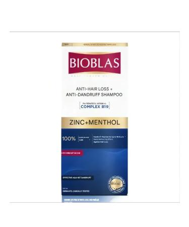 BIOBLAS Shampoo from dandruff and falling out with zinc and menthol 360 ml