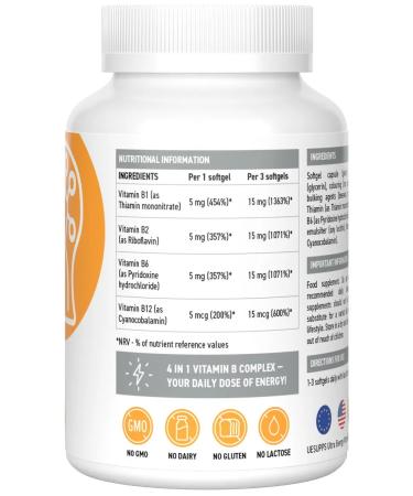 UltraSupps Complex of B vitamins B Vitamin b Complex 90 gel. Caps - Buy Online on GoSupps.com
