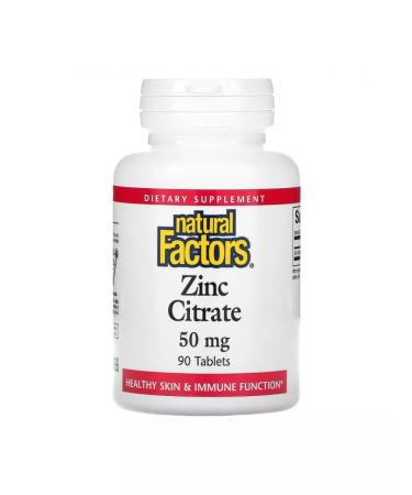 Natural Factors Zinc citrate 50 mg - Buy Online on GoSupps.com