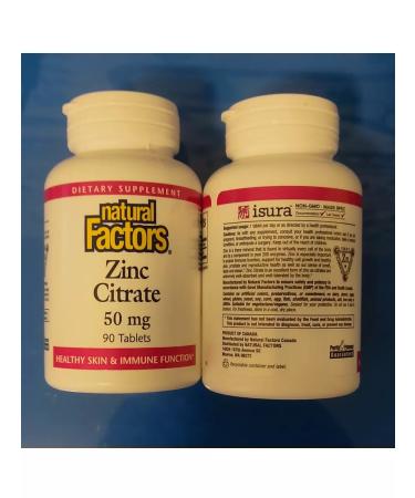 Natural Factors Zinc citrate 50 mg - Buy Online on GoSupps.com