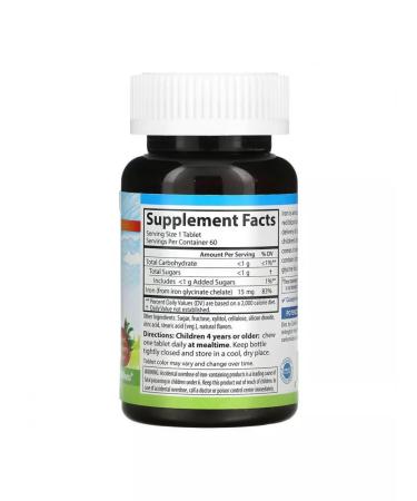 Carlson Labs Children's iron strawberries 15 mg 60 tablets - Buy Online on GoSupps.com
