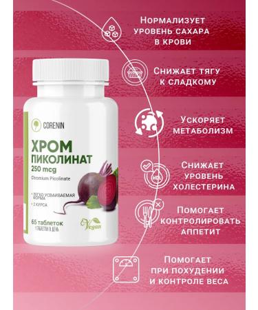 Corenin Picoline chromium for weight loss tablet 250 mg - Buy Online on GoSupps.com