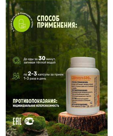 Mishina Apiary Cordyceps in the capsules of mycelium mushroom 120 pieces 500 mg - Buy Online on GoSupps.com