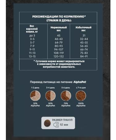 AlphaPet Dry food for sterile. cats with turkey and giblets 350 g - Buy Online on GoSupps.com