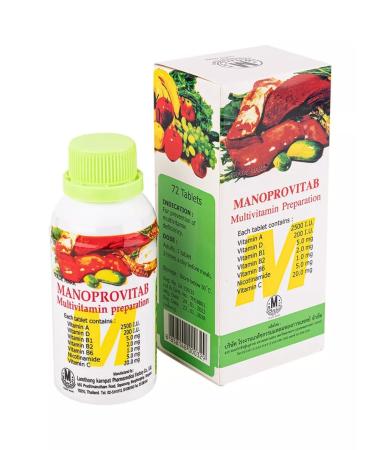 Manoprovitab Polyvitamin complex for children and adults 72 tablets