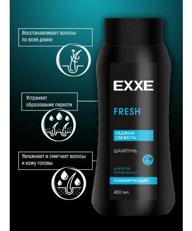 Exxe MEN ENERGY+Fresh shampoos set 400 ml (2 pcs) - Buy Online on GoSupps.com