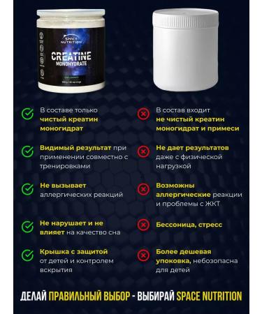 Space Nutrition Creatine monohydrate powder 60 servings - Buy Online on GoSupps.com