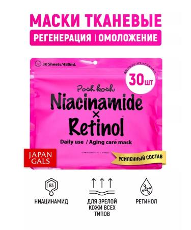 Japan Gals Anti -aging face masks niacinamide +retinol