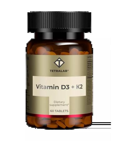 Good health Tetralab vitamin D3+K2 tablets covered. mass 165 mg 60