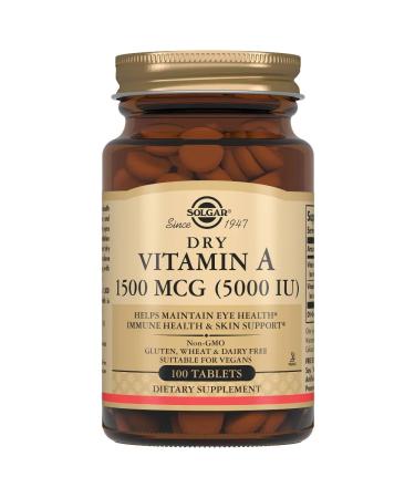 Solgar dry vitamin A 1500 mcg 100 tablets