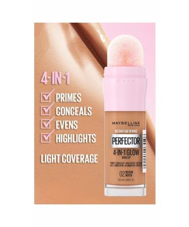Maybelline New York Multifunctional concealer Perfector 4 in 1 Glow 02 - Buy Online on GoSupps.com
