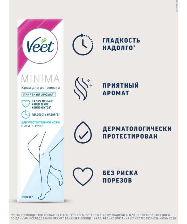 VEET Cream for depilation for sensitive skin Minima 200ml - Buy Online on GoSupps.com