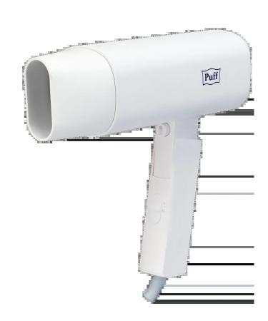 Puff Hair hair dryer 1802 white 1.8 kW 1405.027 - Buy Online on GoSupps.com