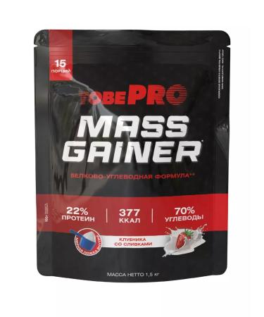 Ivan-Pole HeynerTobepro Mass Gainer strawberries with cream1 5 kg15Por Ports - Buy Online on GoSupps.com