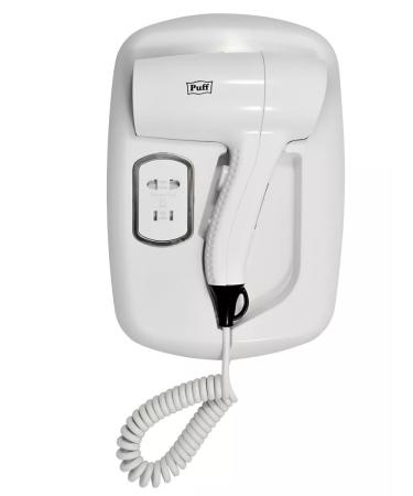 Puff Nast -wall hairdryer 1203V white 1.2 kW with socket 1405.033 - Buy Online on GoSupps.com