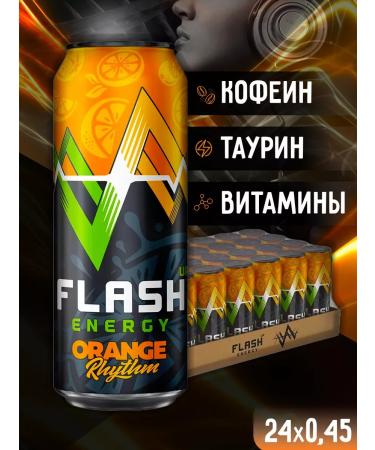 Flash Up Energy Orange rhythm energy 24 pcs x 0.45 liters