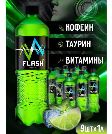 Flash Up Energy drink Original 9 pcs x 1l bottle