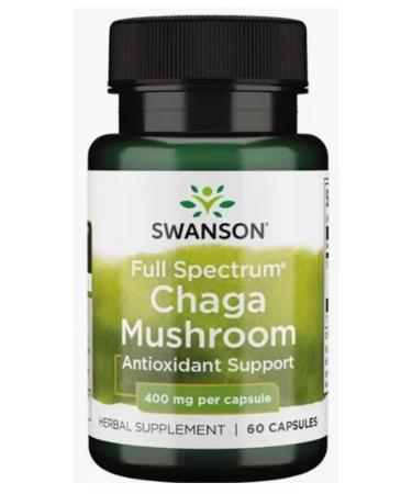 Swanson Full Spectrum Chaga Mushroom 400 Mg 60 Caps