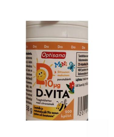 GGGstore Optisana D-Vita vitamin D3 10 g. 200 table