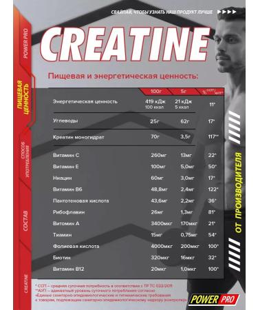 POWER PRO Creatine monohydrate powder watermelon 400g - Buy Online on GoSupps.com
