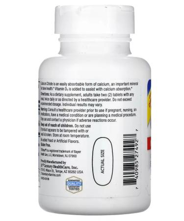 21st Century Calcium citrate and d3 75 tablets - Buy Online on GoSupps.com