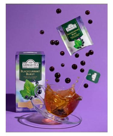 Ahmad Tea Black tea "Blackcurrant Burst" 2pcs x 25 packets. Currant - Buy Online on GoSupps.com