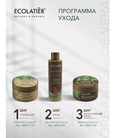 ECOLATIER Shampoo-scrub hair cleansing & detox Aloe Vera 300 g - Buy Online on GoSupps.com