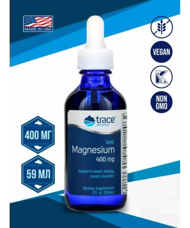 Trace Minerals Liquid Magnesium Ionic Magnesium 400 Mg 59 ml