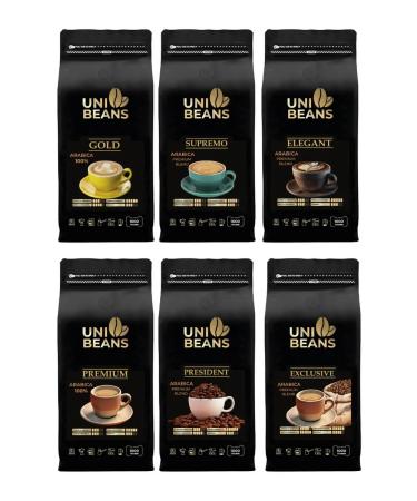 UNIBEANS Coffee in grains Arabica Blend 80% Robust 20% Exclusive 1 kg - Buy Online on GoSupps.com