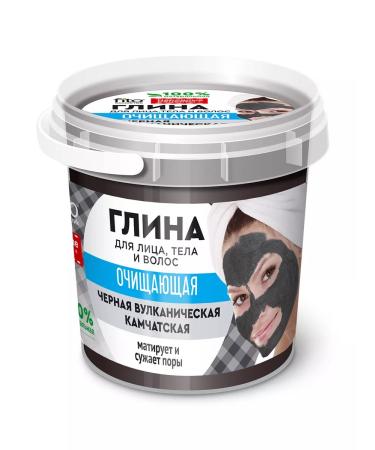 Fito cosmetics Clay for the face body and hair black volcanic 155 ml