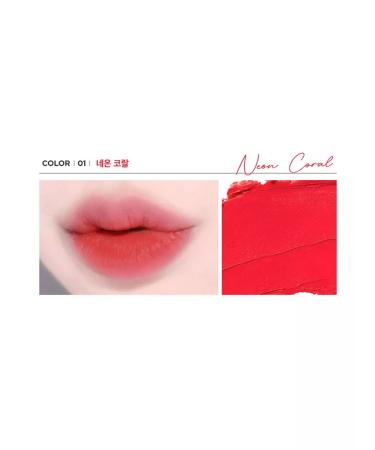 THE SAEM Lipstick matte 01 Neon Coral - Buy Online on GoSupps.com