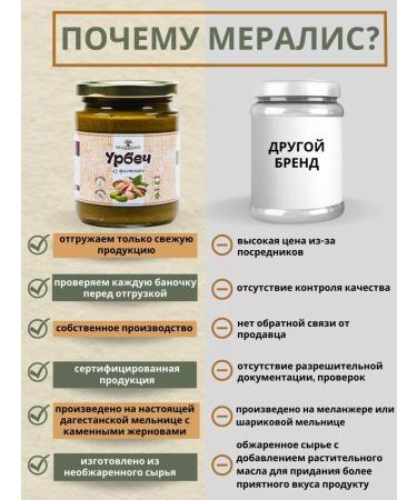 MeraliS Urbech from pistachios 1 kg - Buy Online on GoSupps.com