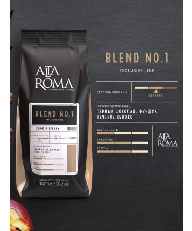 ALTA ROMA Coffee in Blend 1 Arabica Brazil 1 kg - Buy Online on GoSupps.com