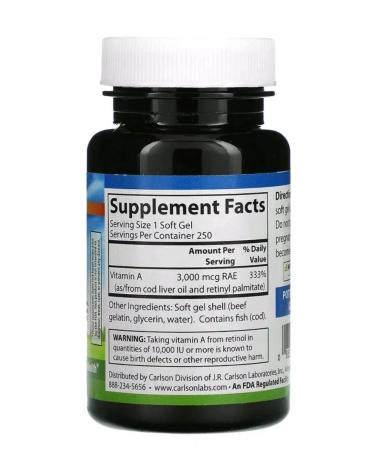 Carlson Labs Vitamin A - Buy Online on GoSupps.com