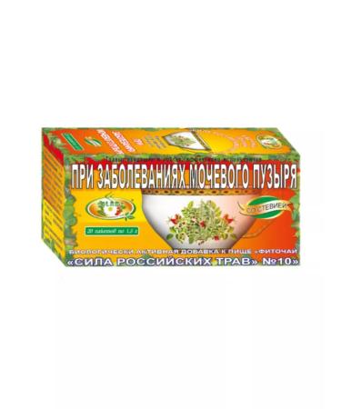 The power of Russian herbs Phytochai 10 for diseases of the bladder 4 pcs - Buy Online on GoSupps.com