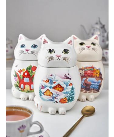 GET&JOY Black tea in a ceramic teapier cat-color city 680 ml - Buy Online on GoSupps.com