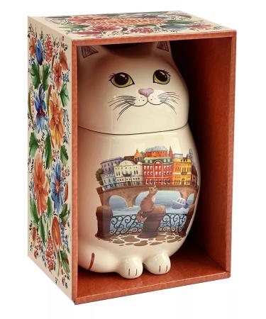 GET&JOY Black tea in a ceramic teapier cat-color city 680 ml - Buy Online on GoSupps.com