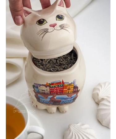 GET&JOY Black tea in a ceramic teapier cat-color city 680 ml - Buy Online on GoSupps.com