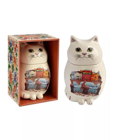 GET&JOY Black tea in a ceramic teapier cat-color city 680 ml - Buy Online on GoSupps.com