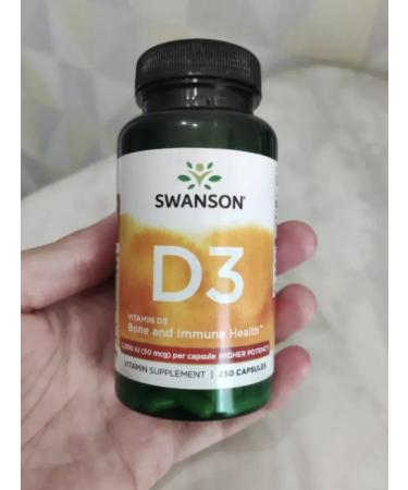 Swanson Vitamin D3 250 capsules 2000 - Buy Online on GoSupps.com