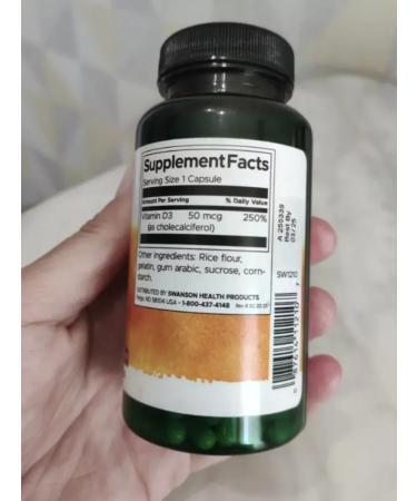 Swanson Vitamin D3 250 capsules 2000 - Buy Online on GoSupps.com