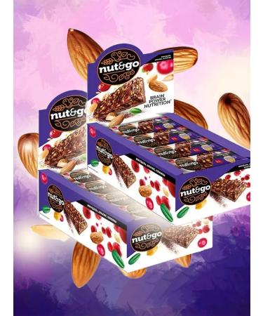 KDV Nut and GO walnut bar with almonds and cranberries 36 pcs - Buy Online on GoSupps.com