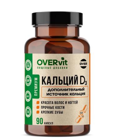 OVER Calcium D3 for bones hair and nails 90 capsules - Buy Online on GoSupps.com