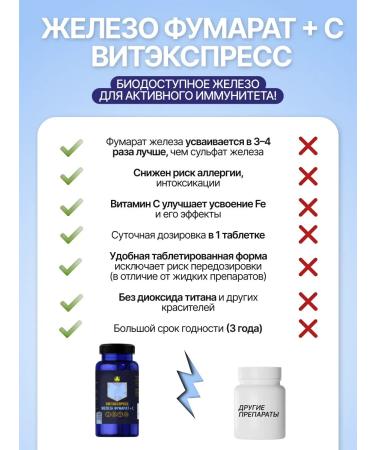 Parapharm Fumarat iron and vitamin C - life without fatigue 60 tab - Buy Online on GoSupps.com