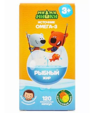 BE-BE-BEARS Fish fat children's caps. 400 mg No. 120 citrus